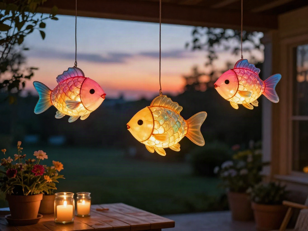 Glowing paint and simple fish shapes create bright underwater creatures that shine after the lights go out. 9 Glowing paint and simple fish shapes create bright underwater creatures that shine after the lights go out.