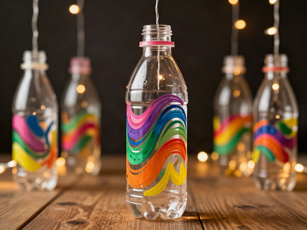 Neon colors swirl through clear bottles to create glowing lanterns with a fun, dreamy look. Perfect for your next craft day. 9 Neon colors swirl through clear bottles to create glowing lanterns with a fun, dreamy look. Perfect for your next craft day.