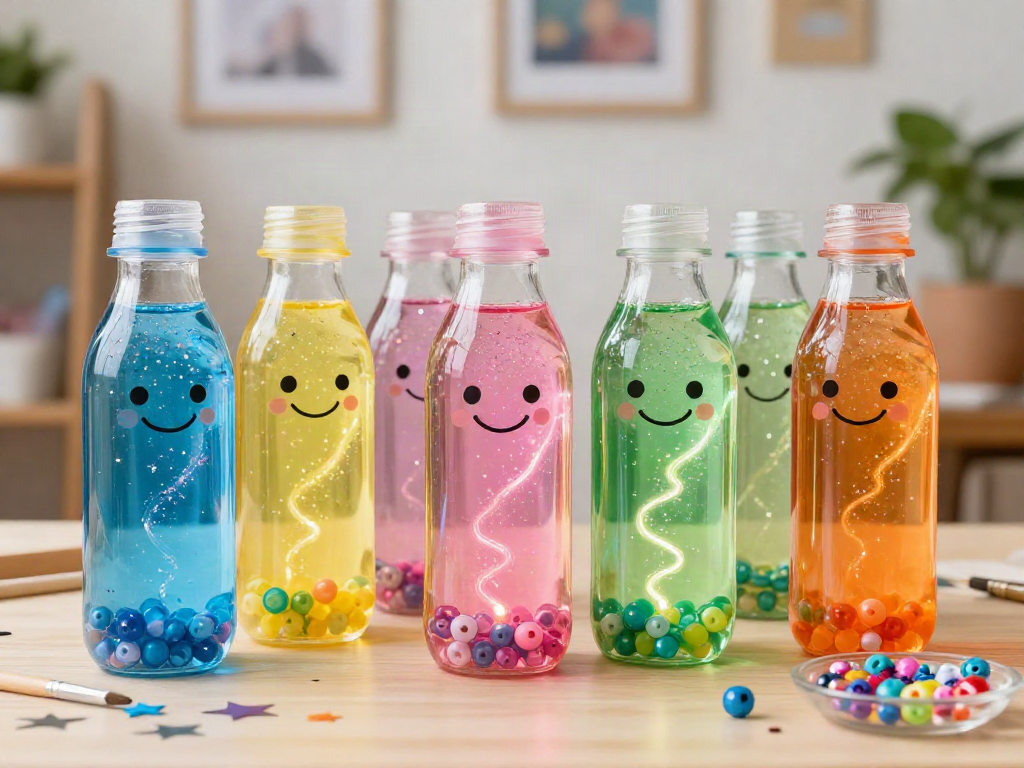 Layers of deep color, glitter, and stars turn a clear bottle into a dreamy galaxy display. Perfect for your next craft day. 9 Layers of deep color, glitter, and stars turn a clear bottle into a dreamy galaxy display. Perfect for your next craft day.
