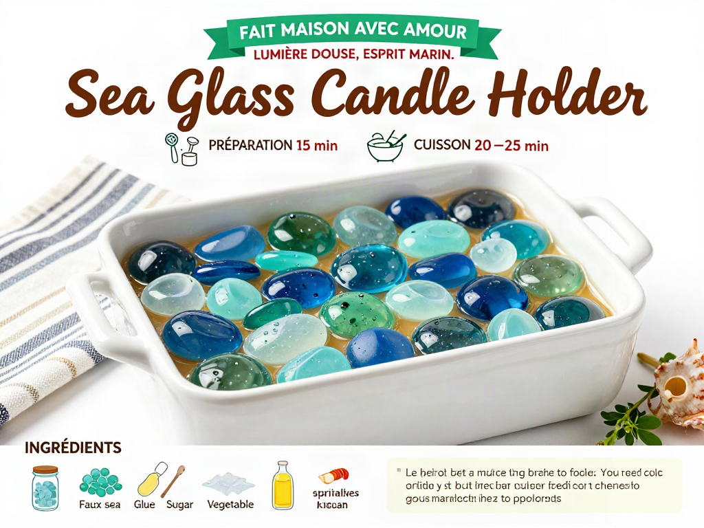 Sea Glass Candle Holder 7 Sea Glass Candle Holder