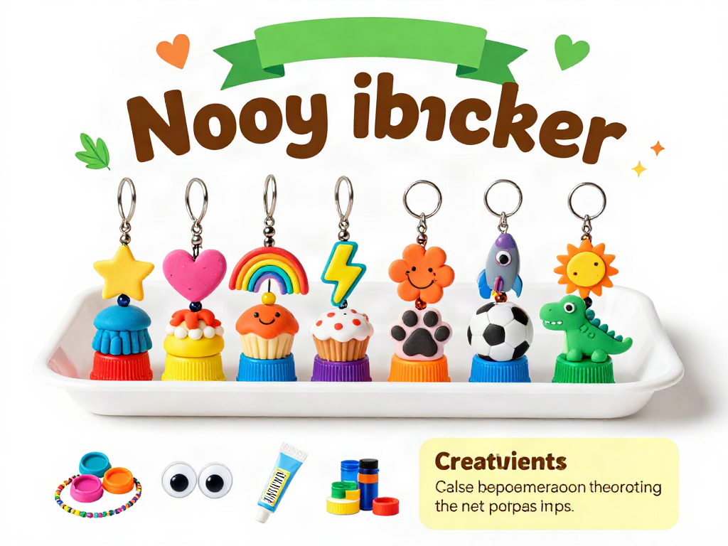 Make playful bottle cap keychains that kids can personalize with colors and simple decorations for everyday fun. Perfect for your next craft day. 3 Make playful bottle cap keychains that kids can personalize with colors and simple decorations for everyday fun. Perfect for your next craft day.