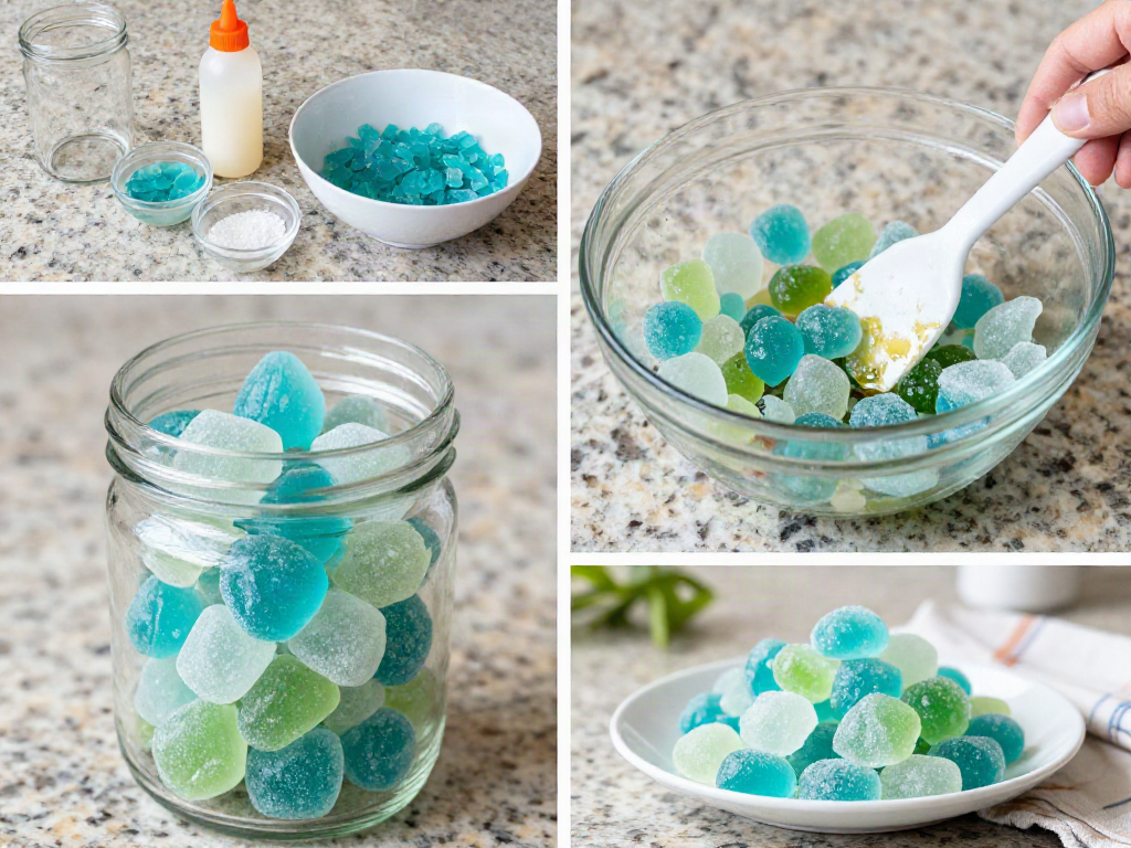 Sea Glass Candle Holder 9 Sea Glass Candle Holder