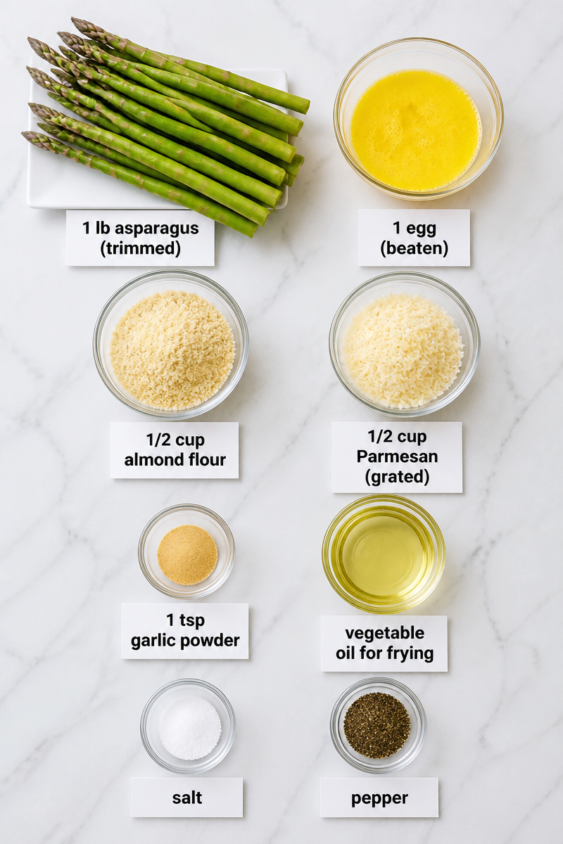 Keto Asparagus Deep Fried Parmesan Crust