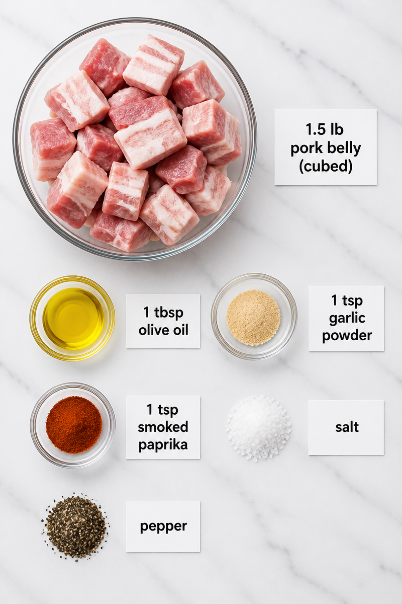 Keto Air Fried Pork Belly Bite