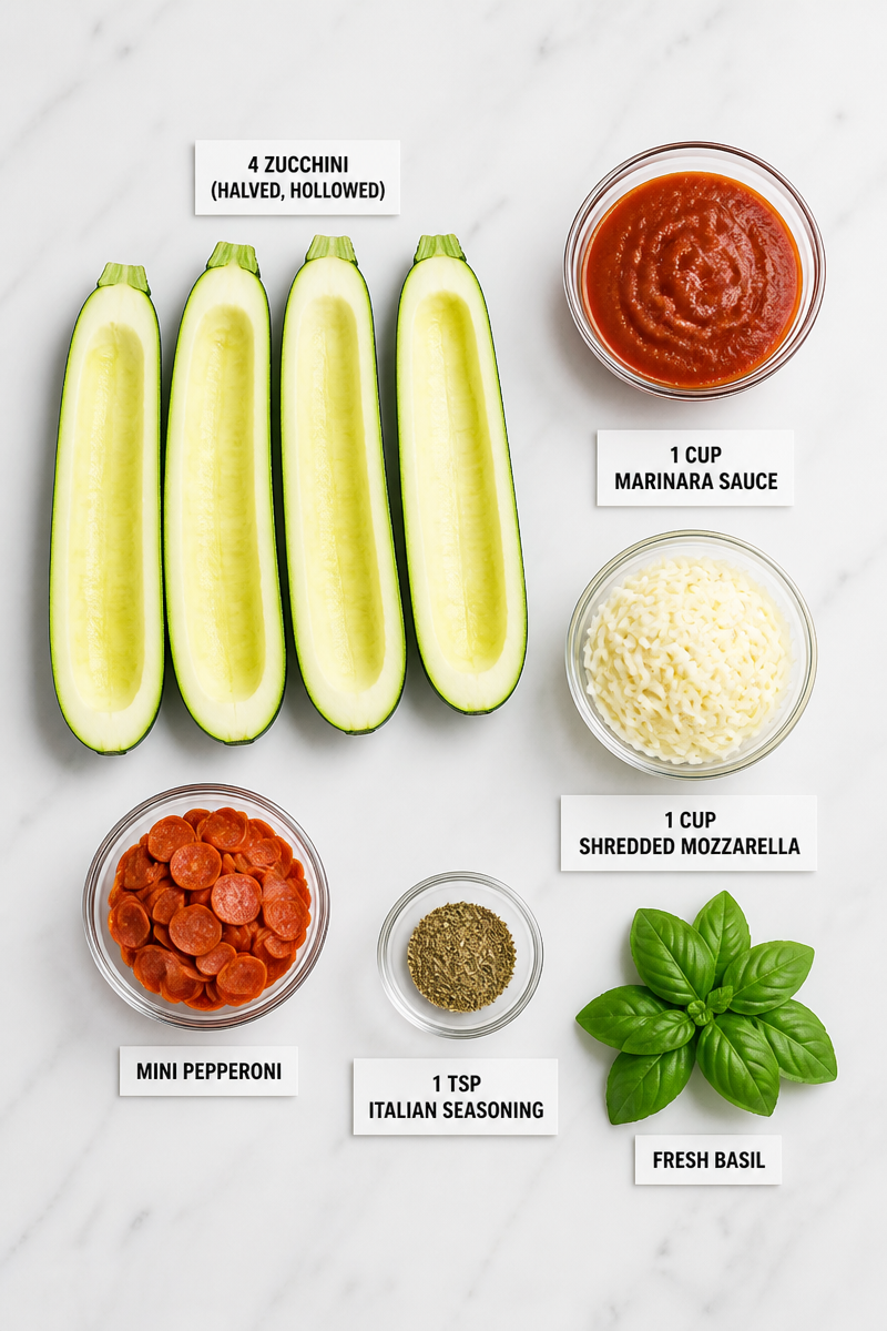 Air Fryer Zucchini Pizza Boat