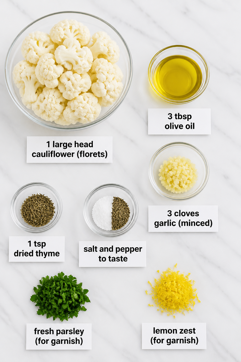 Air Fryer Roasted Cauliflower Garlic Herb