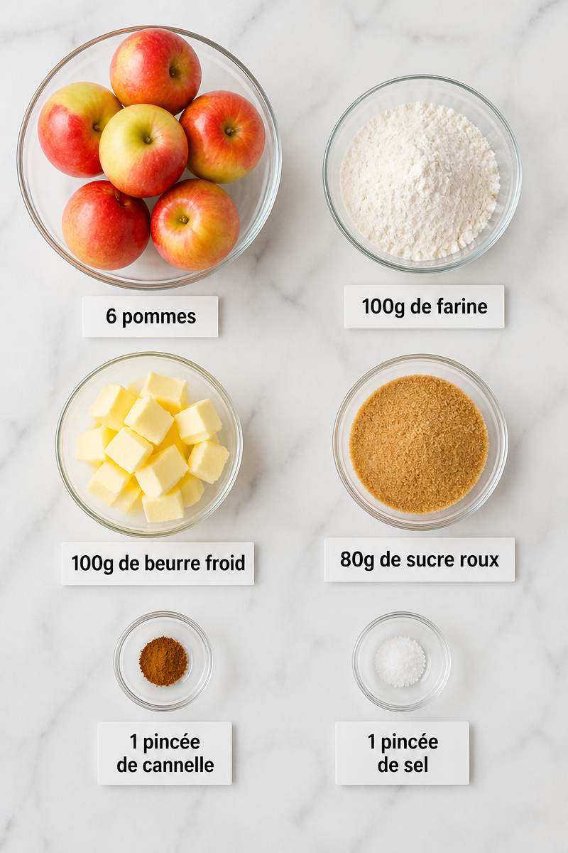 Crumble aux pommes croustillant maison