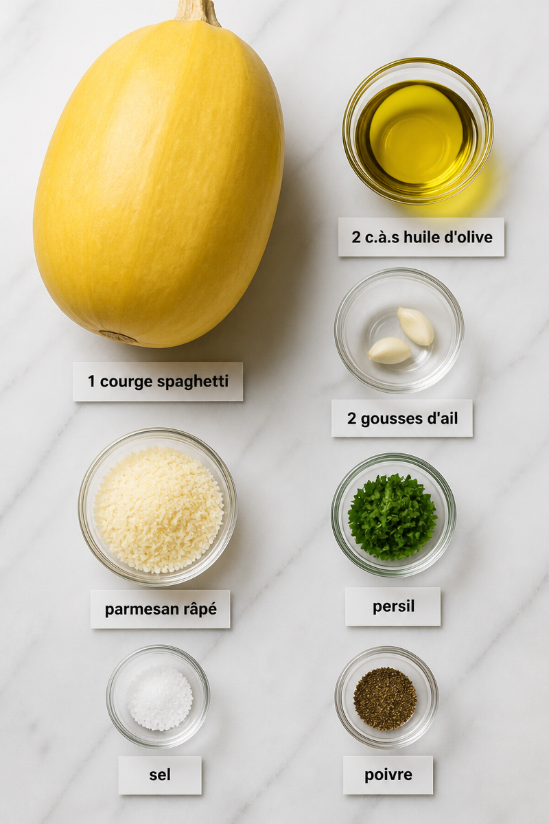 Courge spaghetti rôtie au four