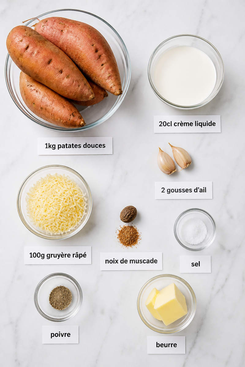 Gratin de patate douce fondant