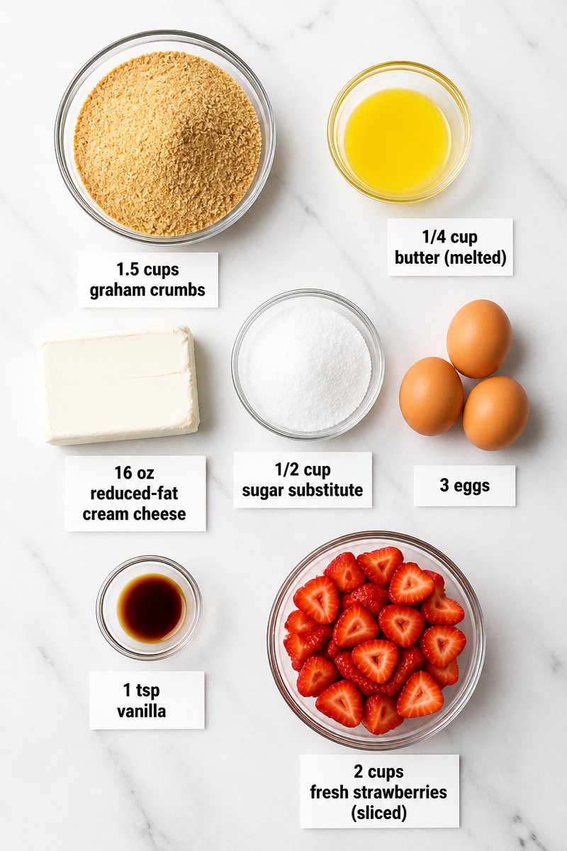 Skinny Strawberry Cheesecake Sheet Cake