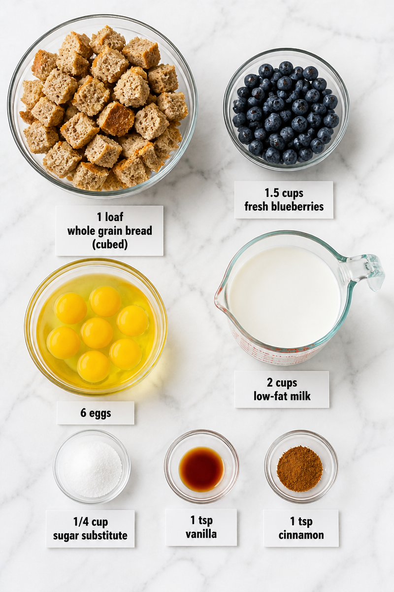 Baked Blueberry Stuffed French Toast Casserole