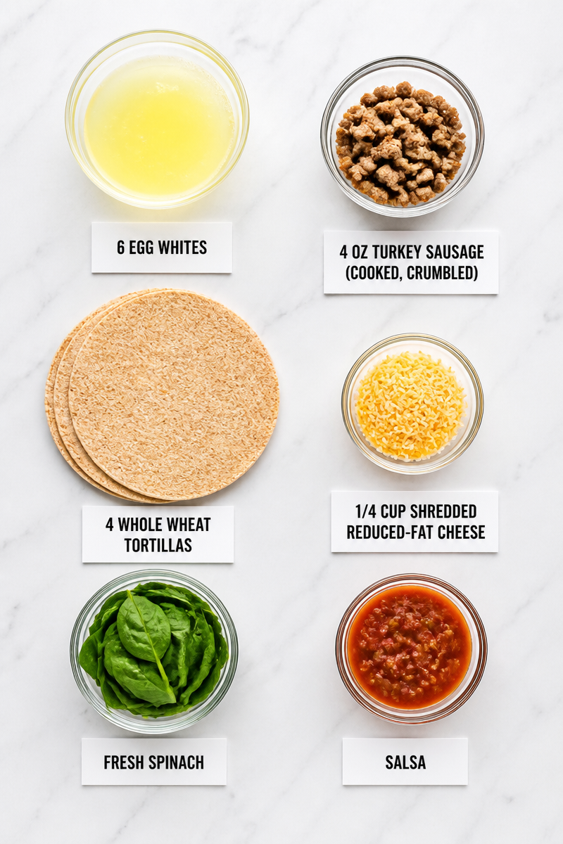 Egg White Sausage Breakfast Sandwich Wrap