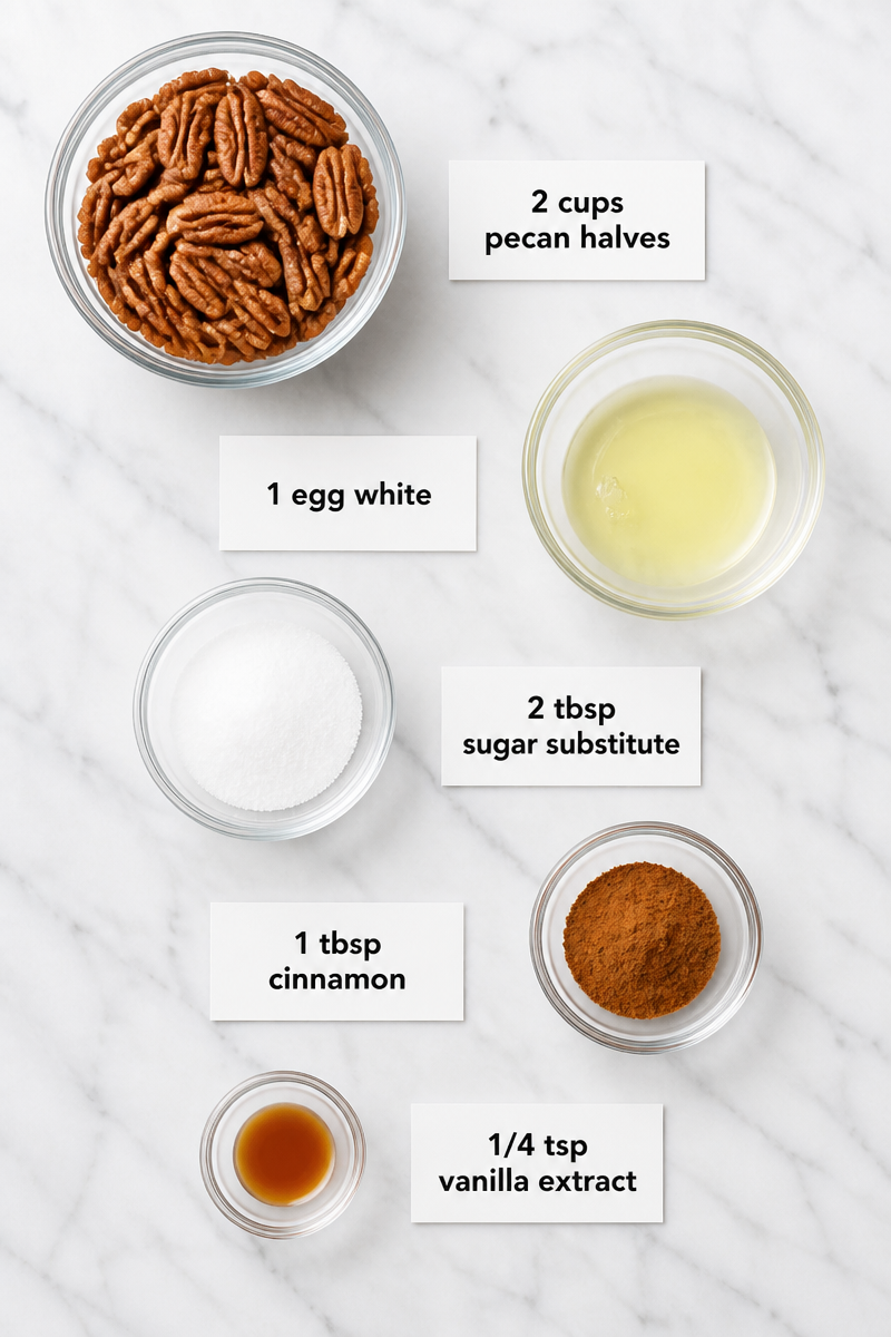 Cinnamon Coated Crisp Pecan Low Sugar