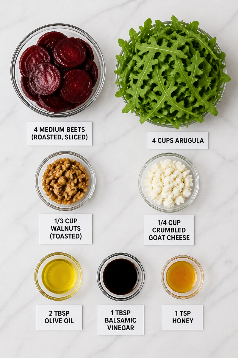 Roasted Beet Walnut Arugula Fall Salad