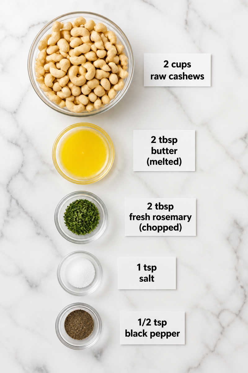 Rosemary Toasted Cashew Salt Pepper