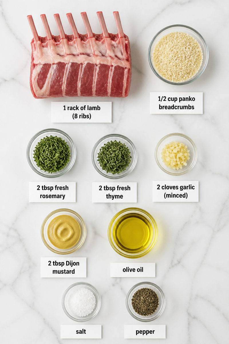 Herb Crusted Rack Of Lamb Cabernet