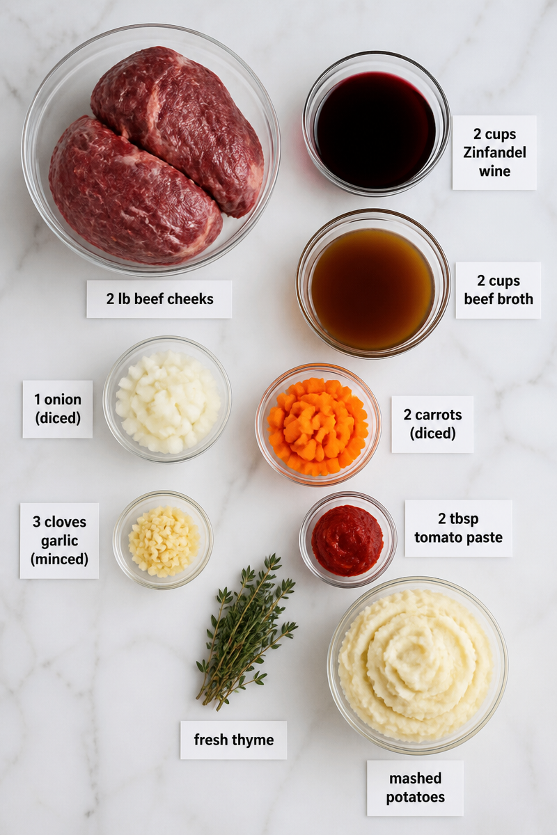 Zinfandel Braised Beef Cheek Fall Dinner