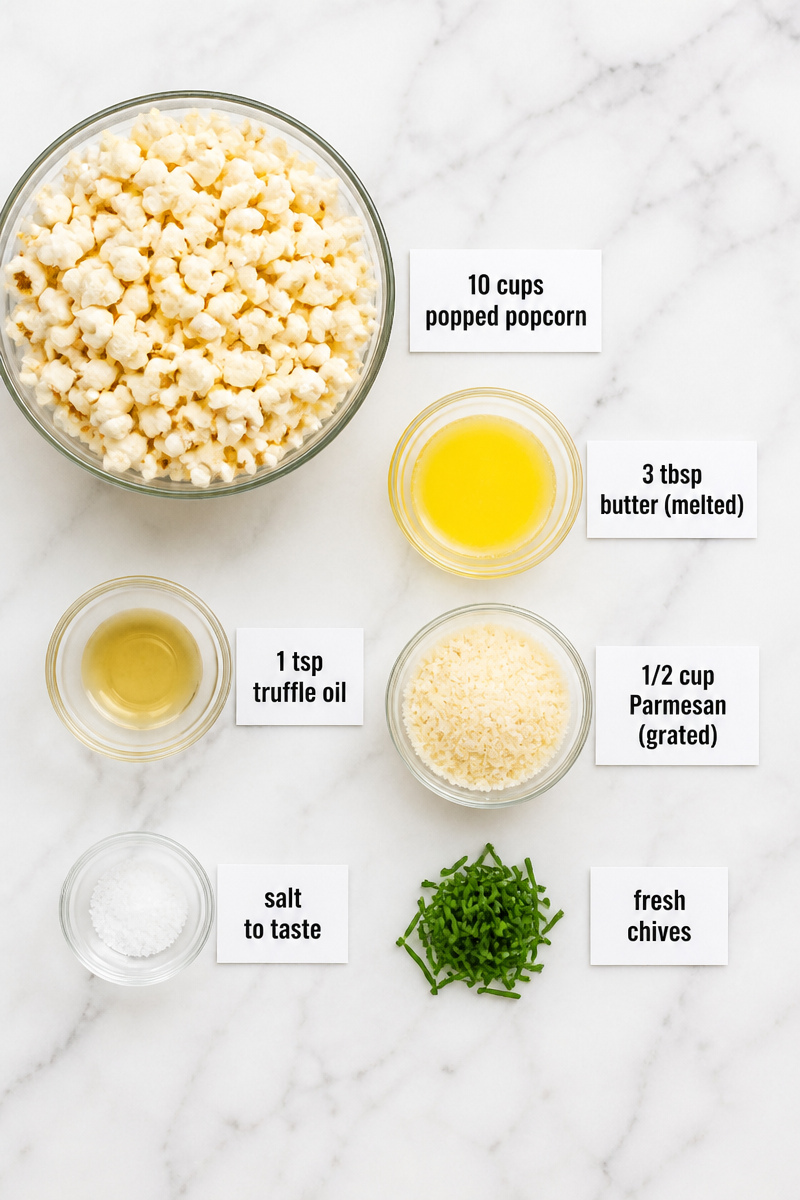 Truffle Parmesan Popcorn Wine Snack
