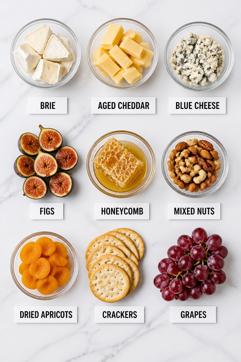 Elegant Cheese Board Fig Honey Nuts