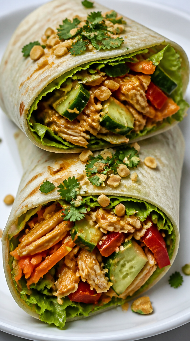 Thai Peanut Chicken Wrap - Jimmy John's Copycat Recipe