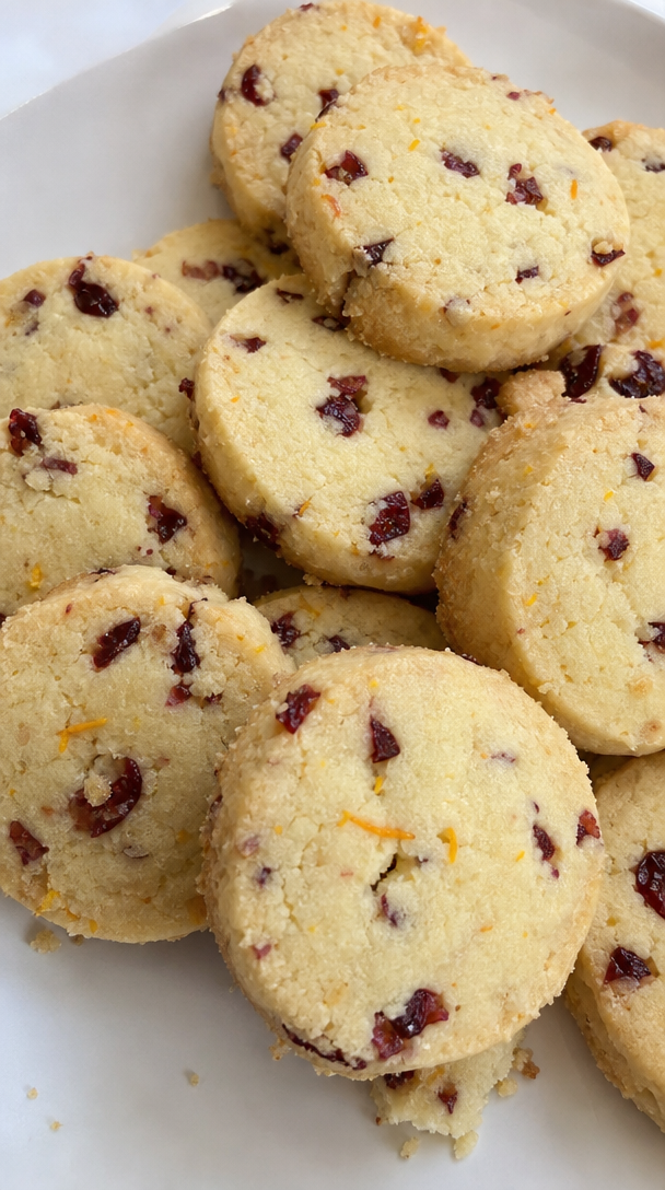 Easy Cranberry Orange Shortbread Cookies Recipe for Family Dinner