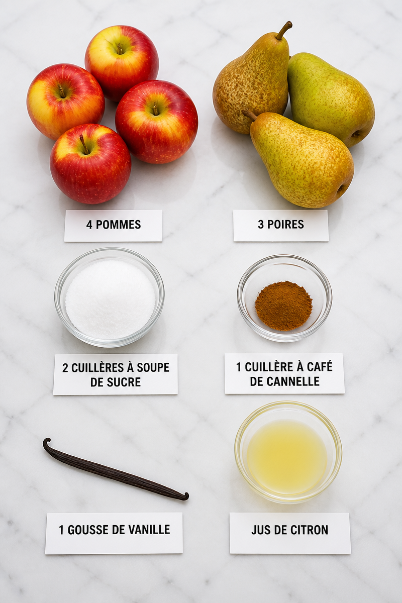 Compote Pomme Poire Cannelle Maison