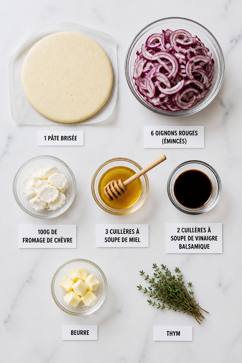 Tarte Tatin Oignon Rouge Chèvre Miel