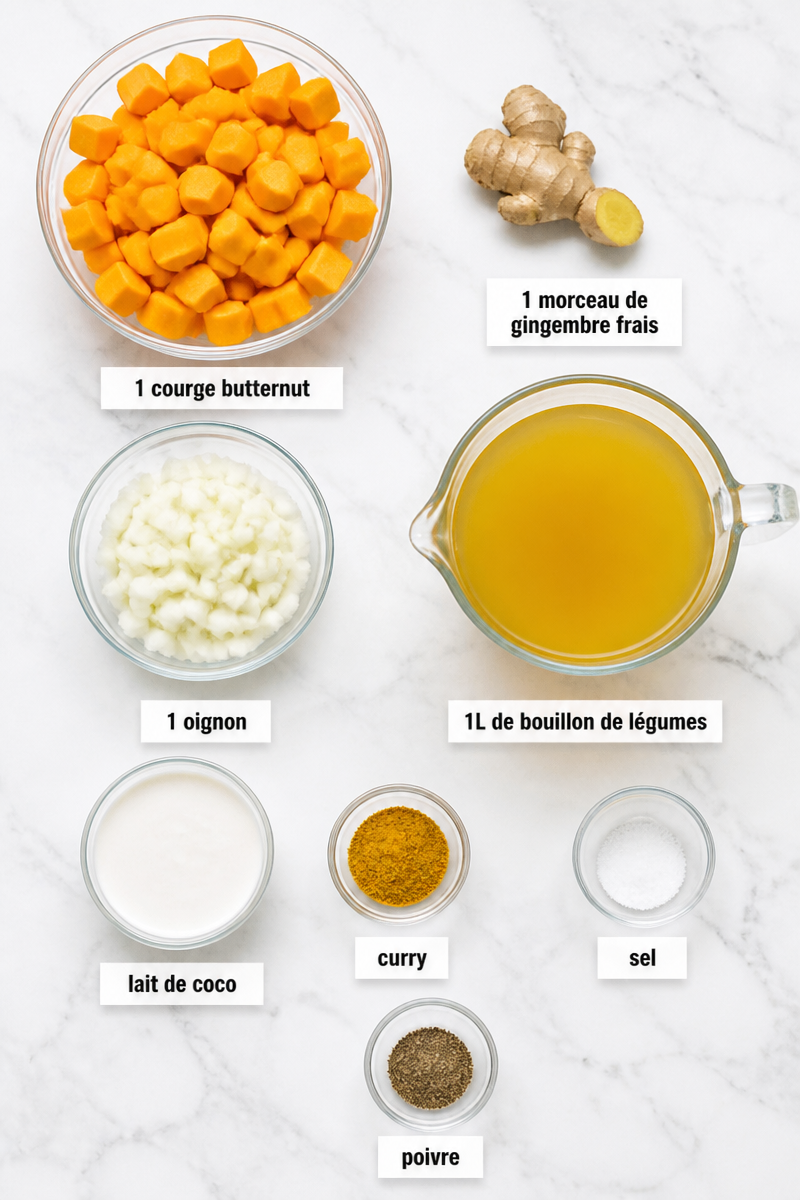 Soupe Courge Butternut Gingembre Épicée