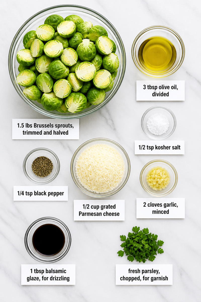 Crispy Smashed Brussels Sprout Parmesan
