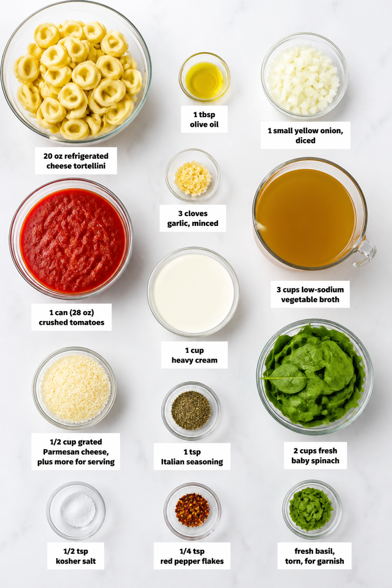 One Pot Creamy Tomato Tortellini
