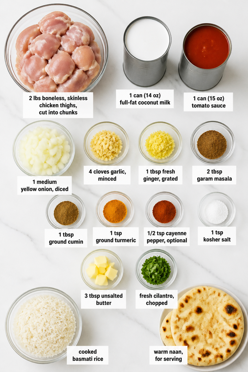 Slow Cooker Butter Chicken Coconut