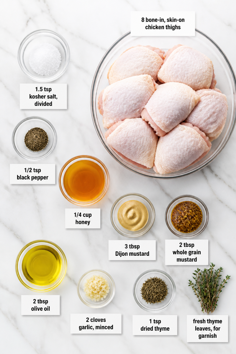 Crispy Baked Chicken Thigh Honey Mustard