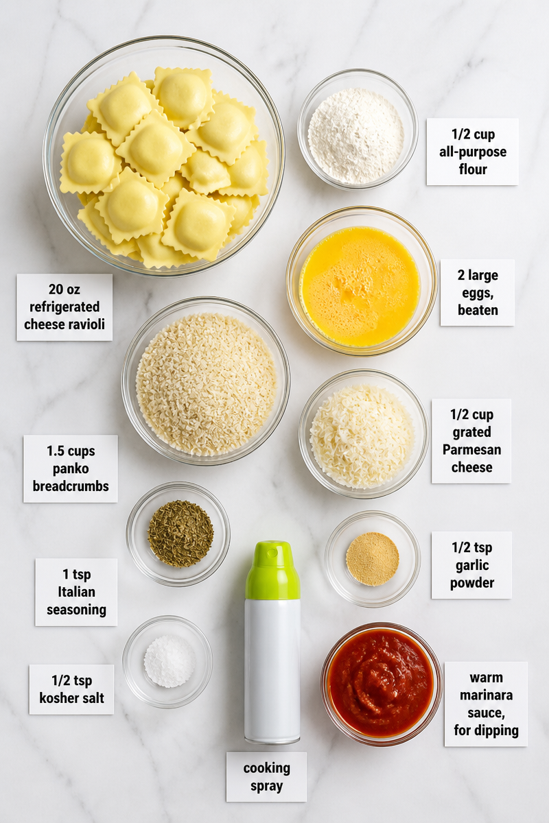 Crispy Panko Baked Ravioli Bite