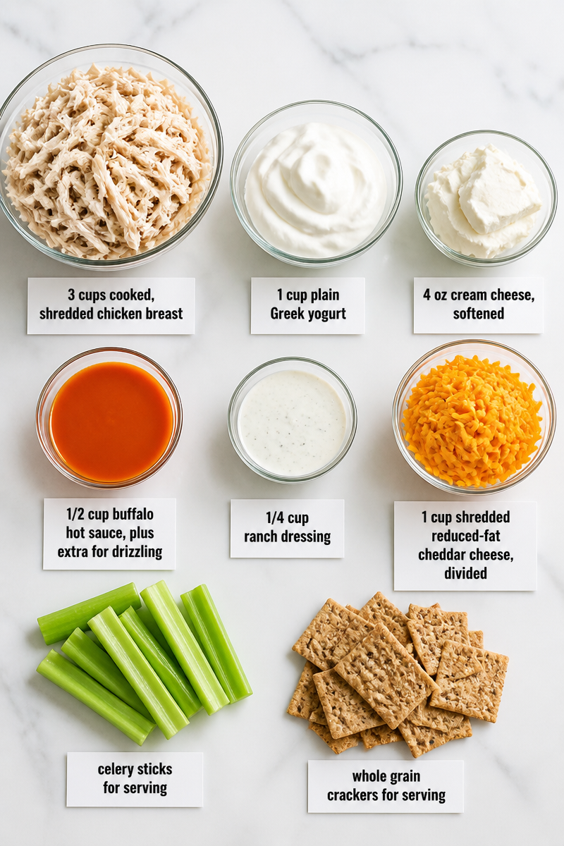 High Protein Buffalo Chicken Dip