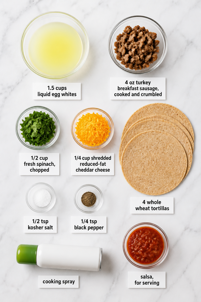 High Protein Egg White Turkey Wrap