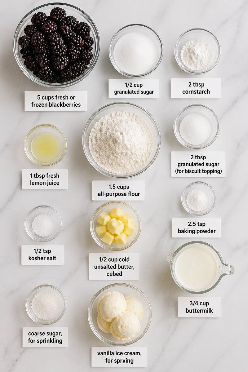 Baked Blackberry Cobbler Buttermilk Biscuit