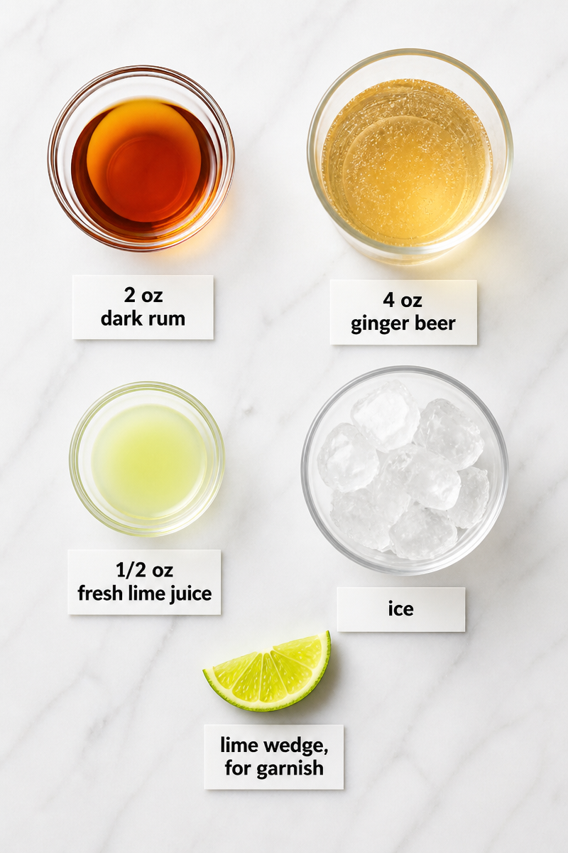 Dark And Stormy Ginger Beer Cocktail