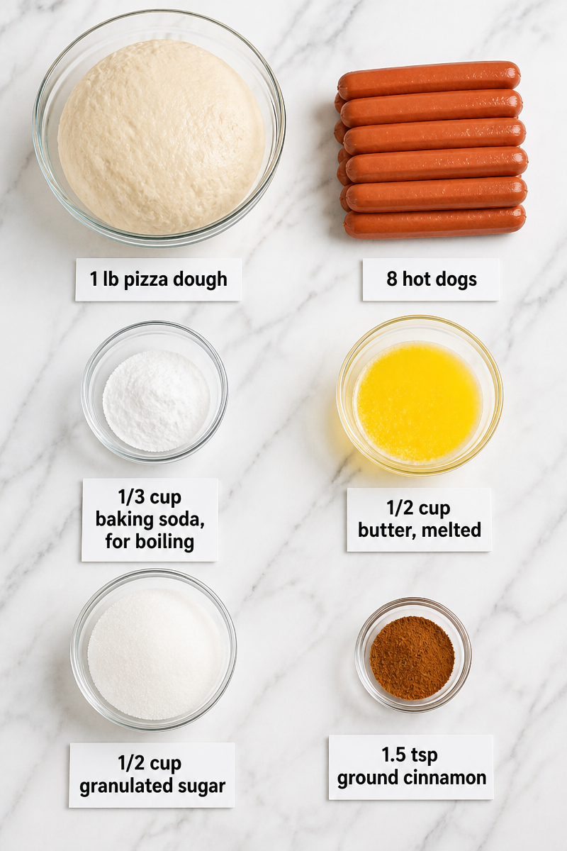 Cinnamon Sugar Soft Pretzel Dog