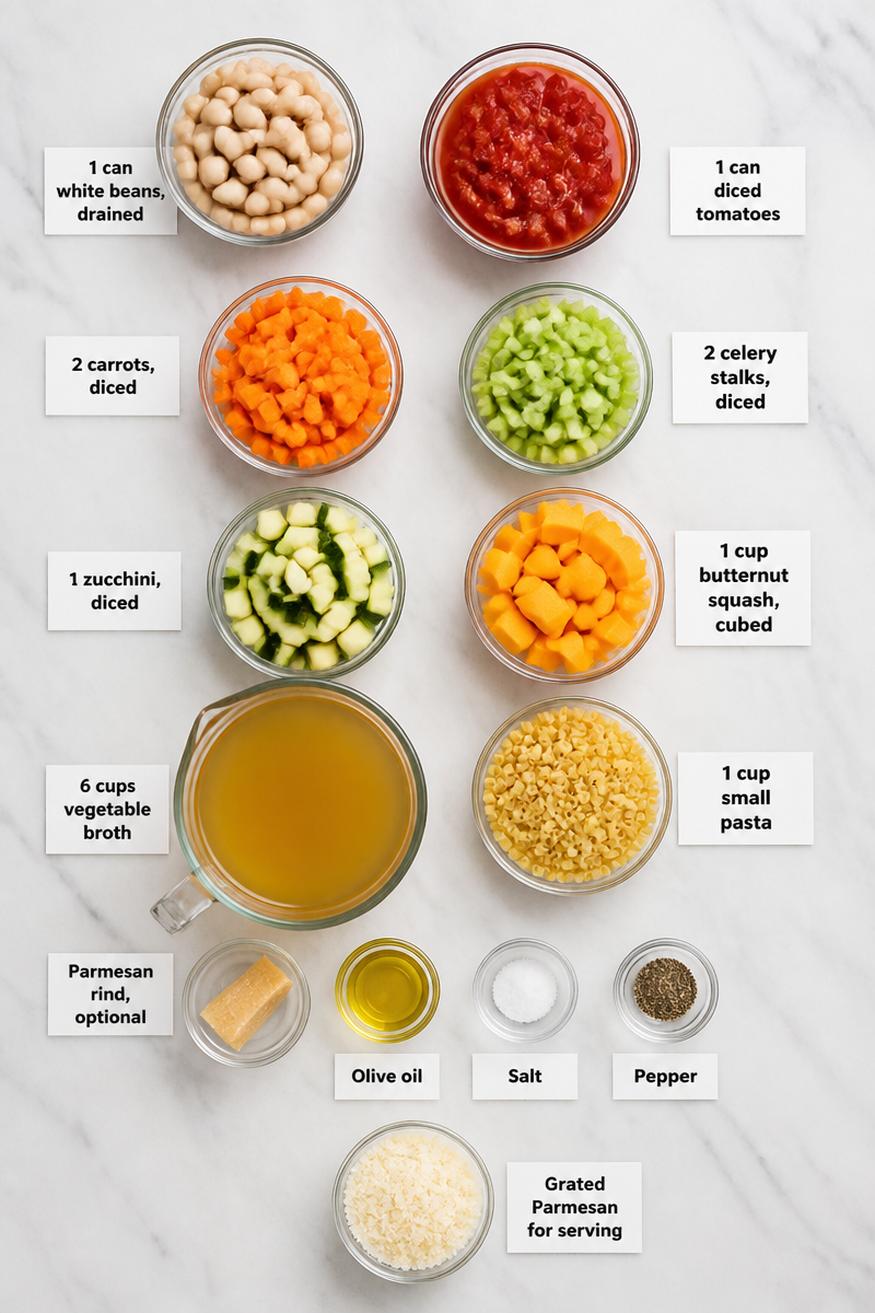 Harvest Vegetable Minestrone Soup Bowl