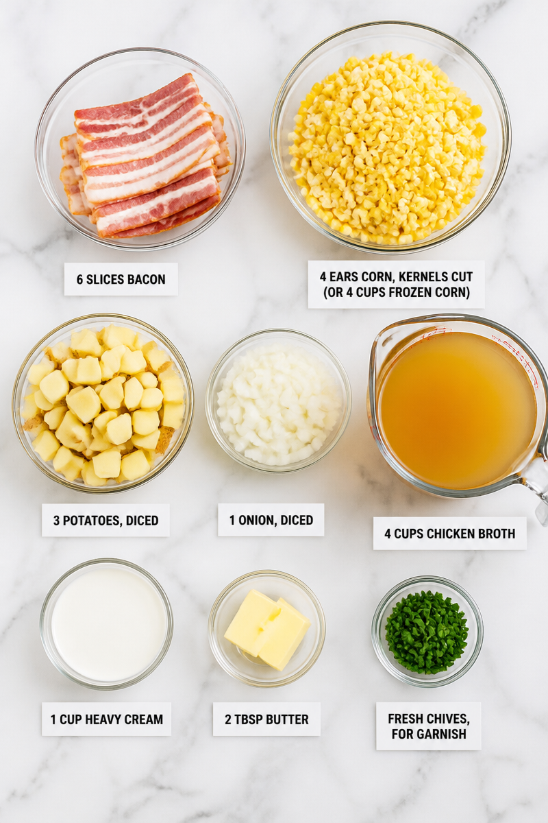 Creamy Corn Chowder Bacon Potato