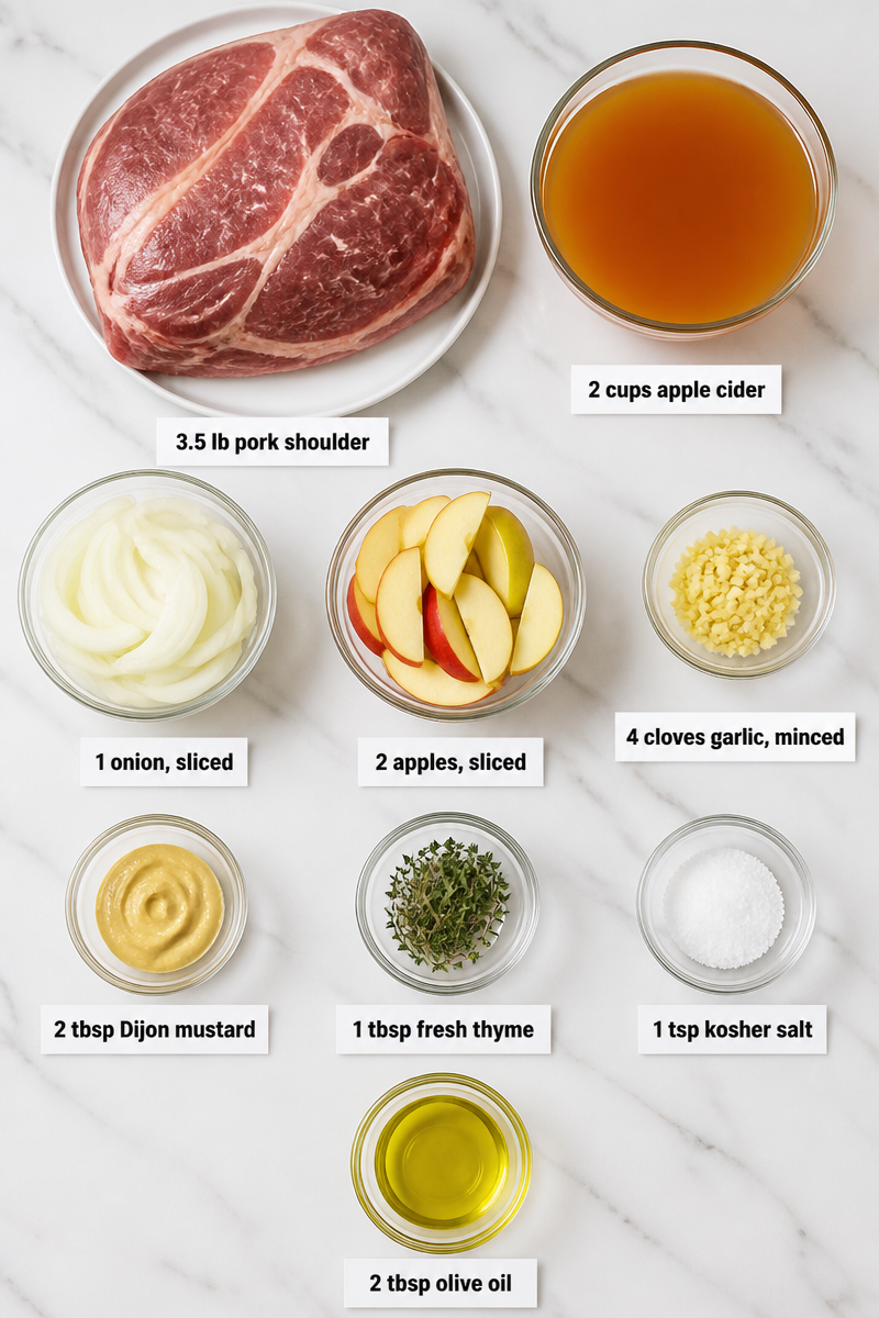 Apple Cider Braised Pork Shoulder