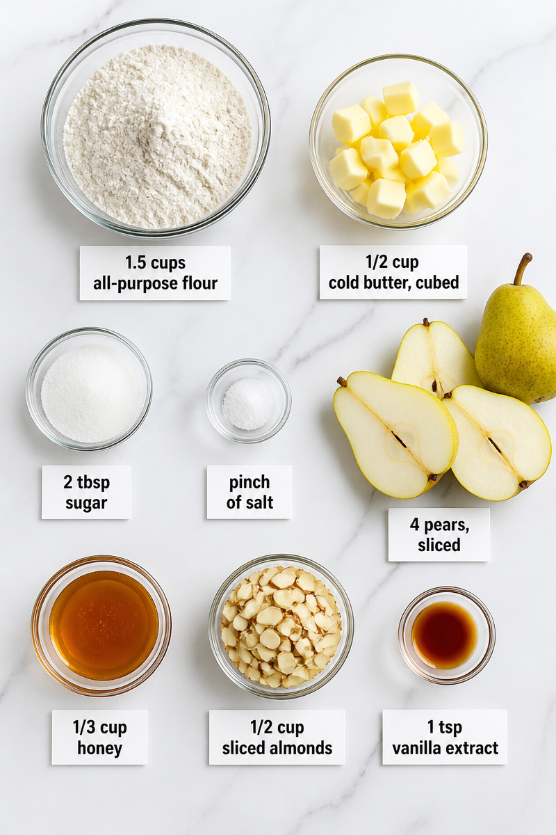 Pear Tart Honey Almond Crust