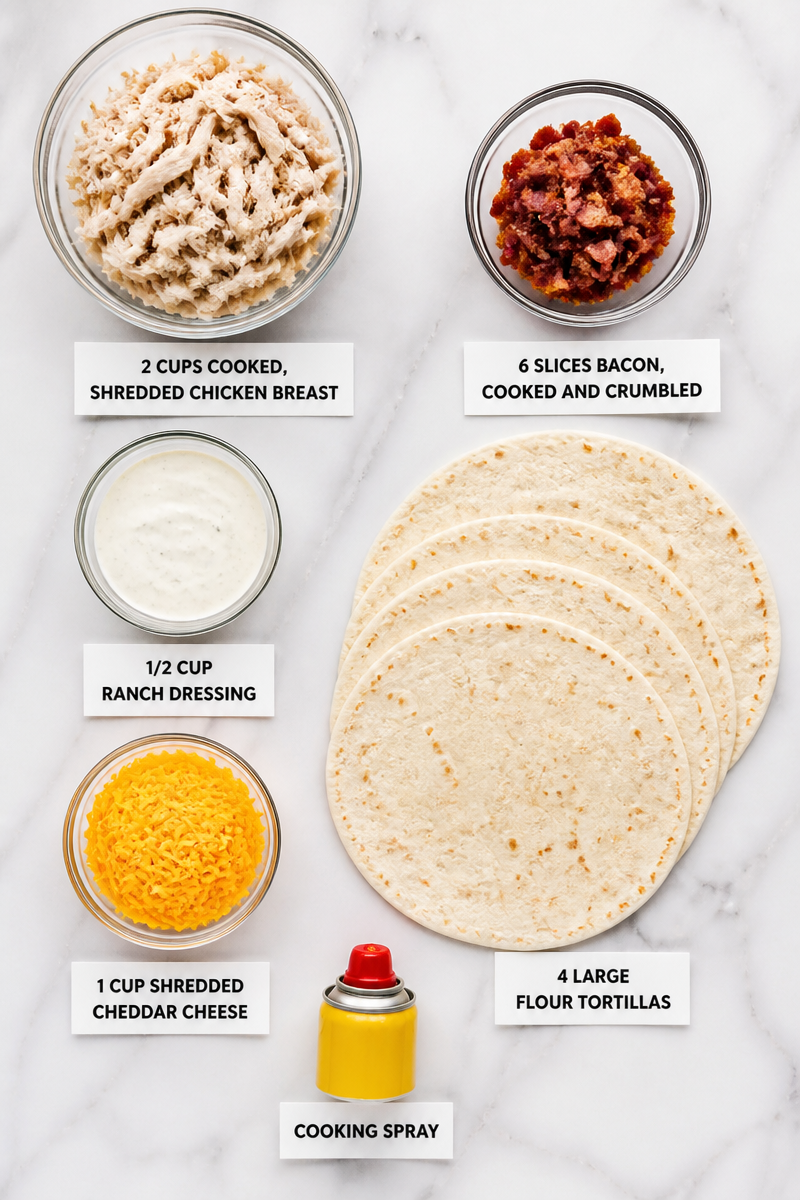 Crispy Baked Chicken Bacon Ranch Wrap