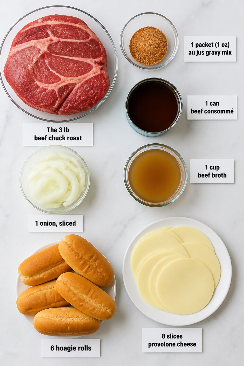 Slow Cooker French Dip Beef Consomme