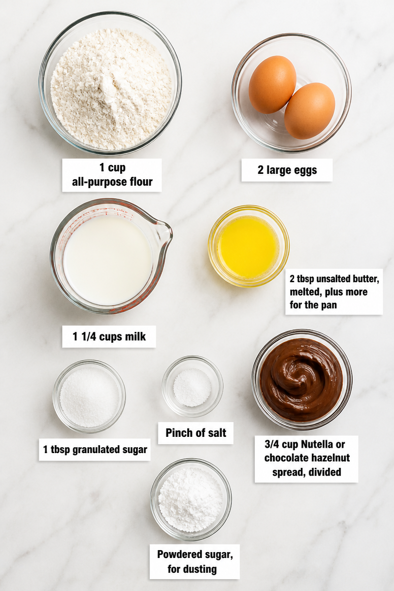 Spiderweb Nutella Halloween Crepe Recipe
