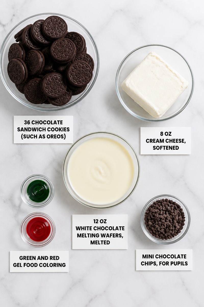 Halloween Oreo Truffle Eyeball Bites