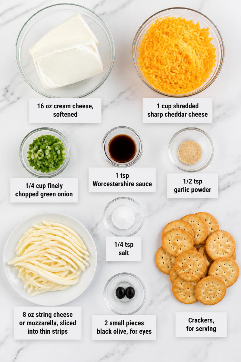 Halloween Mummy Cheese Ball Recipe