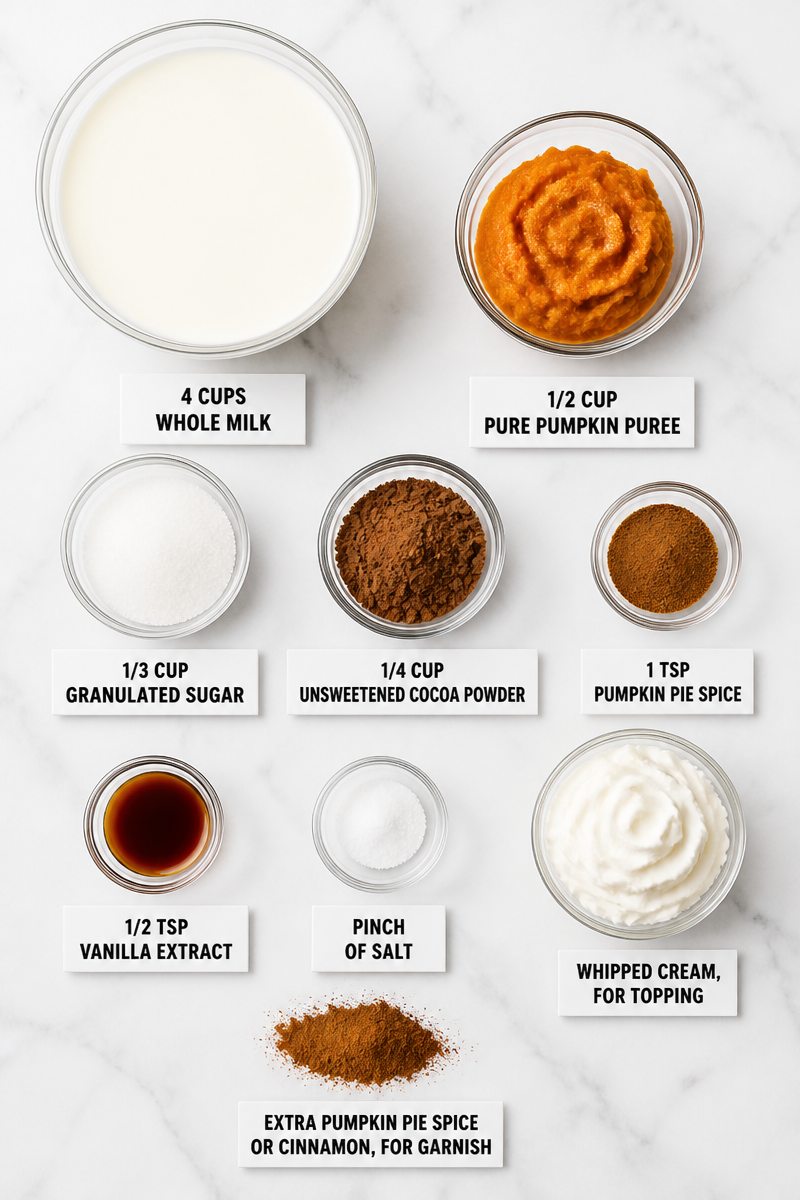 Pumpkin Spice Halloween Hot Chocolate