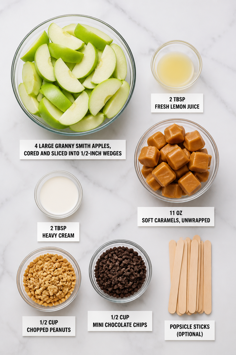 Halloween Caramel Apple Slice Bites