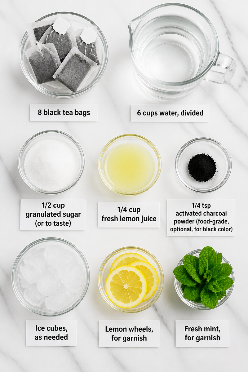 Black Cauldron Halloween Iced Tea